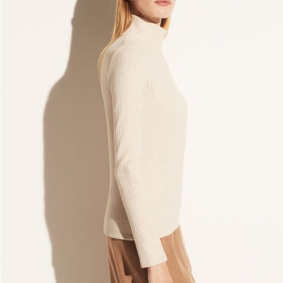 NWT Vince Ribbed Half Zip Turtleneck Sweater Size Small - Picture 3 of 13